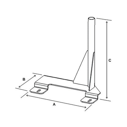 RAM Mount No-Drill Laptop Base f/Ford Econoline Van (1995-2015)