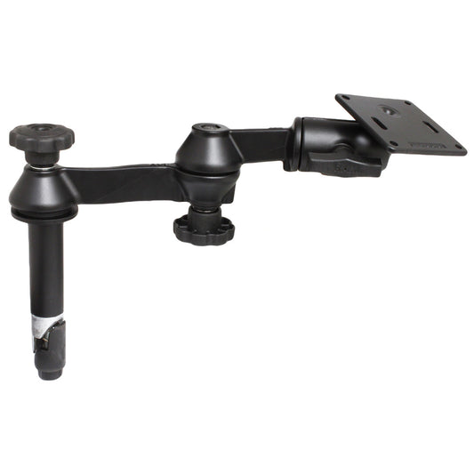 RAM Mount Double Swing Arm w/4" Male & No Female Tele-Pole - VESA Plate