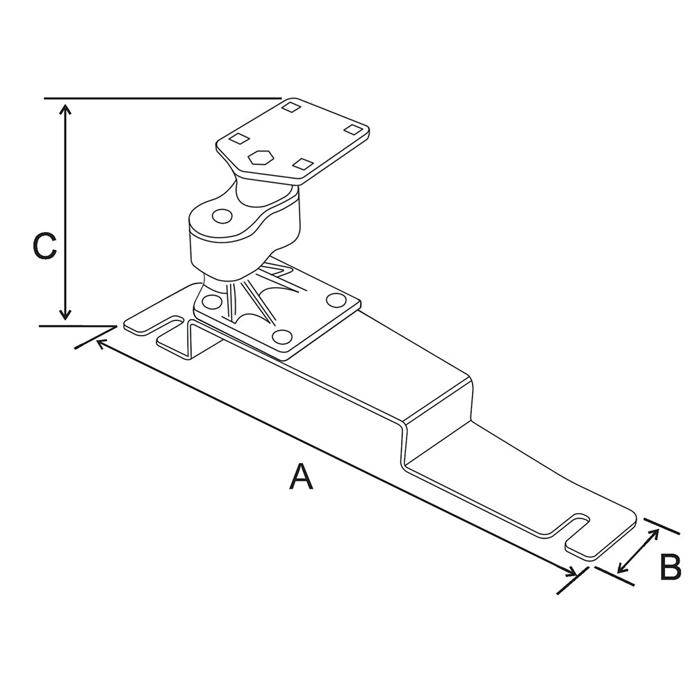 RAM Mount No-Drill Vehicle Base f/Ford Police Interceptor Sedan (2013), Ford Taurus (2013)