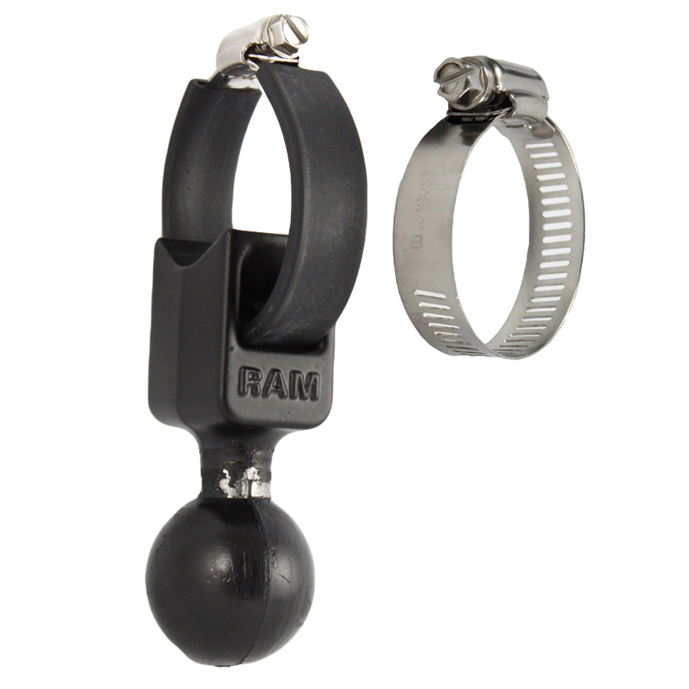 RAM Mount 1.5" Ball Base w/Strap 0.5" - 2" Diameter