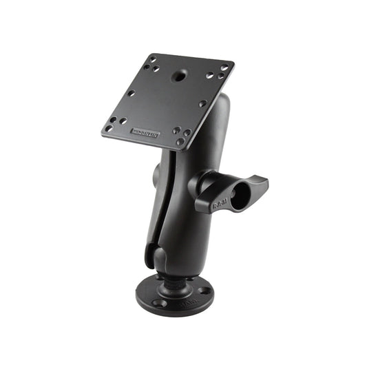 RAM Mount 4.75" Square Base VESA 75mm & 100mm Hole Patterns w/Surface Mount - 2.25" Rubber Ball "D" Size