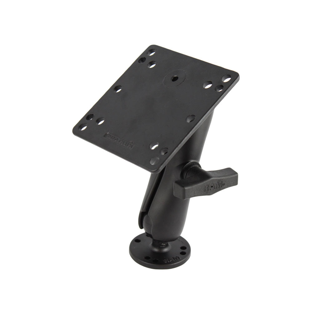 RAM Mount 4.75" Square Base VESA 75mm & 100mm Hole Patterns w/Surface Mount - 1.5" Rubber Ball Size