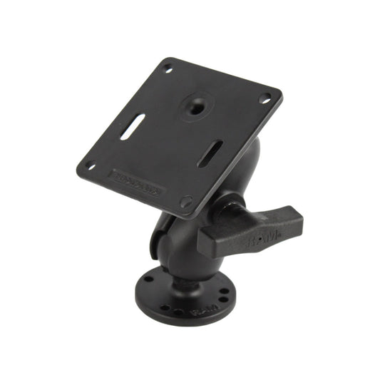 RAM Mount 3.625" Vesa Plate w/75 x 75mm Hole Pattern and Short Arm Surface Mount