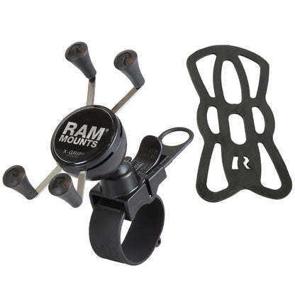 RAM Mount EZ-Strap Rail Mount w/Universal X-Grip Cell Phone Holder