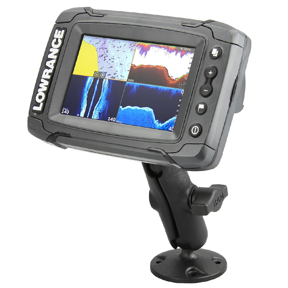 RAM Mount 1" Ball "Light Use" Composite Mount f/Lowrance Elite-4 & Mark-4 Series Fishfinders