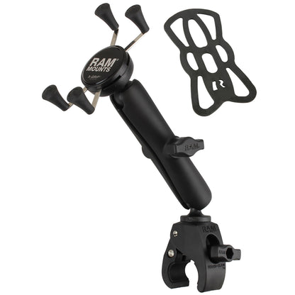 RAM Mount Universal Tough-Claw Base w/Long Double Socket Arm & Universal X-Grip Cell/iPhone Cradle