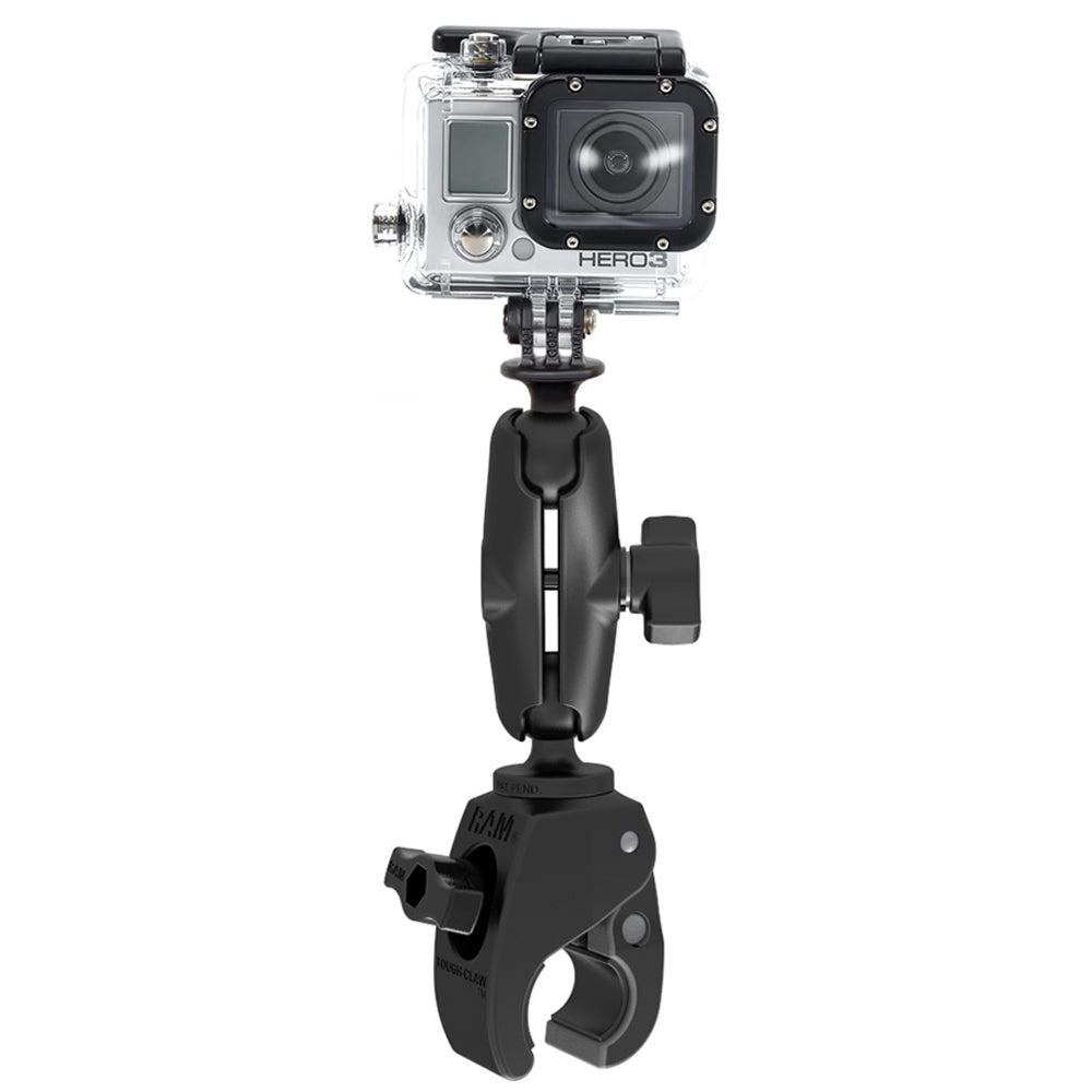 RAM Mount Small Tough-Claw Mount w/Custom GoPro Hero Adapter