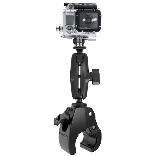 RAM Mount Medium Tough-Claw Mount w/Custom GoPro Hero Adapter