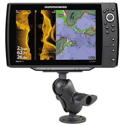 RAM Mount 2.25" Ball Mount w/3.68" Round Base & 2" x 5" Rectangular Base f/Humminbird HELIX 9, 10 & 12