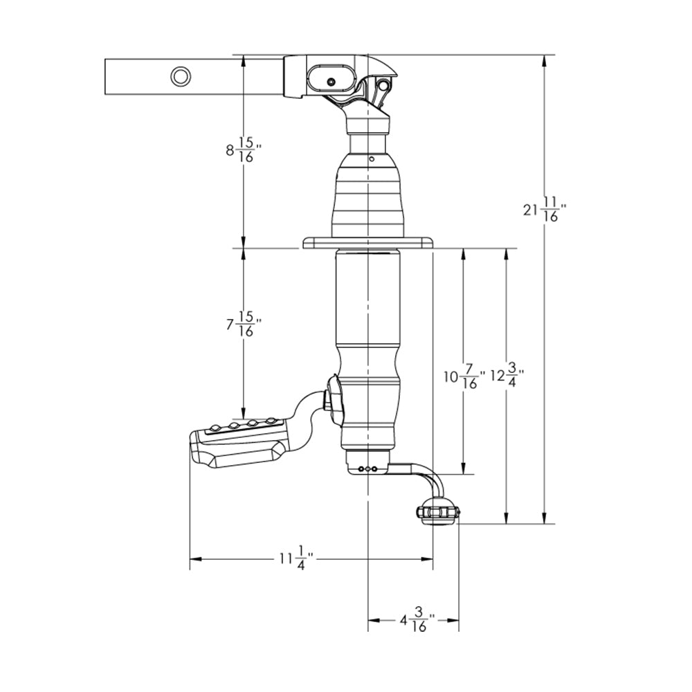 TACO Grand Slam 380XL Outrigger w/Offset Handle f/Hard Tops up to 4-1/2" Thick