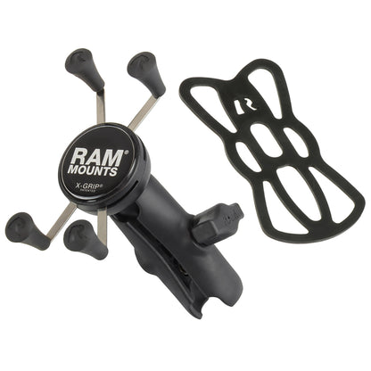 RAM Mount Universal X-Grip Cell Phone Cradle w/Double Socket Arm