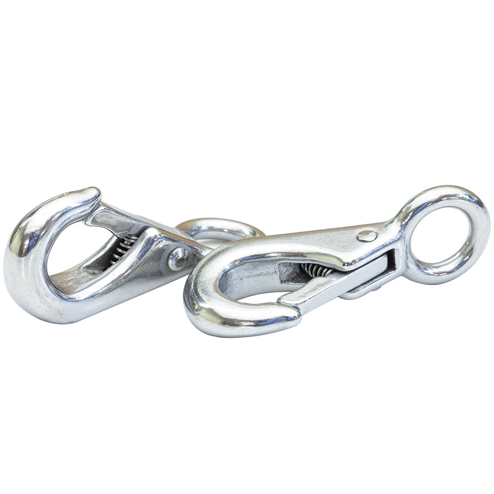 Tigress 316 Stainless Steel Snap Hooks - Pair