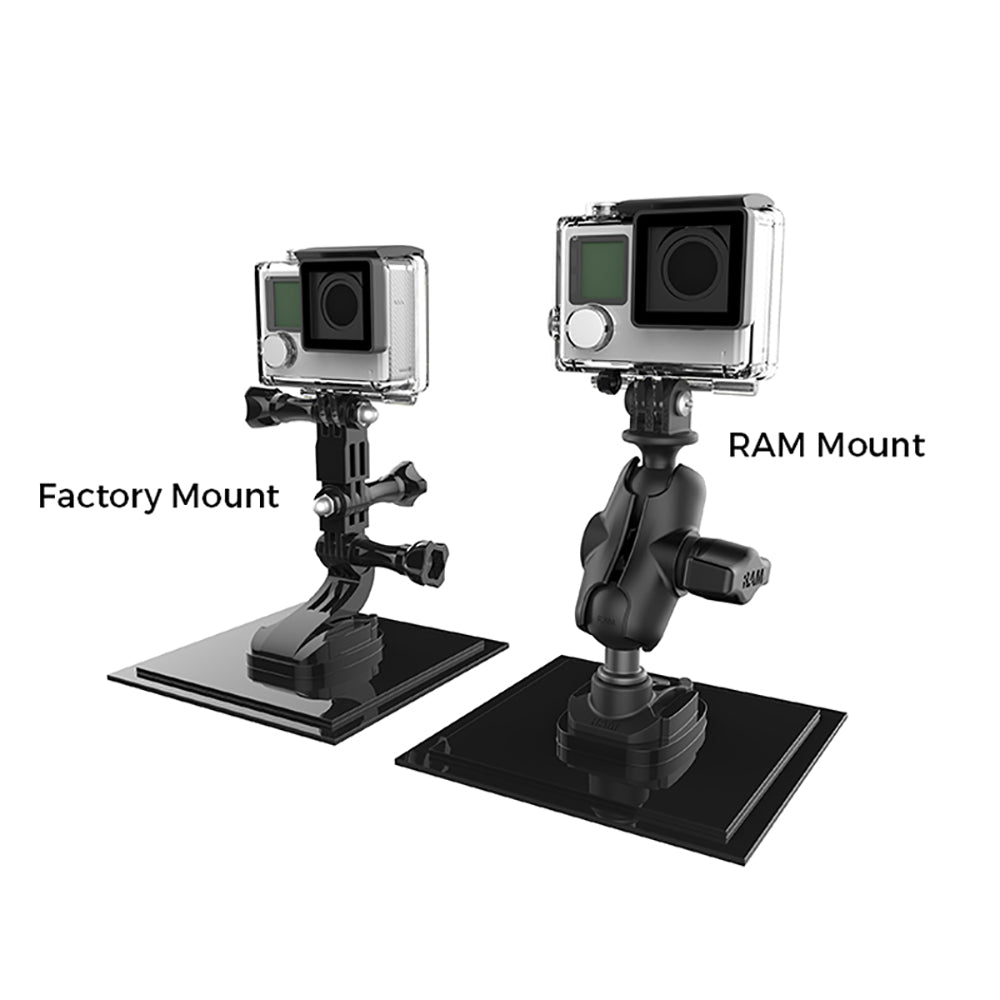 RAM Mount RAM 1" Ball Adapter for GoPro Bases with Short Arm and Action Camera Adapter