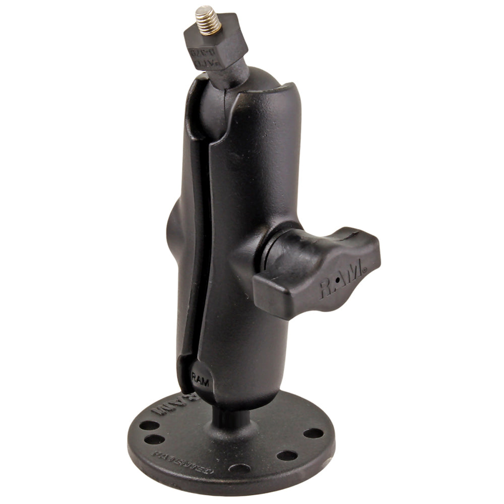 RAM Mount Flat Surface Mount w/1" Ball, including M6 X 30 SS HEX Head Bolt, f/Raymarine Dragonfly-4/5  WiFish Devices