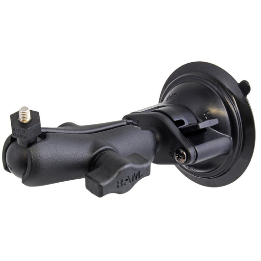 RAM Mount Suction Cup Mount w/1" Ball, including M6 X 30 SS HEX Head Bolt, f/Raymarine Dragonfly-4/5  WiFish Devices