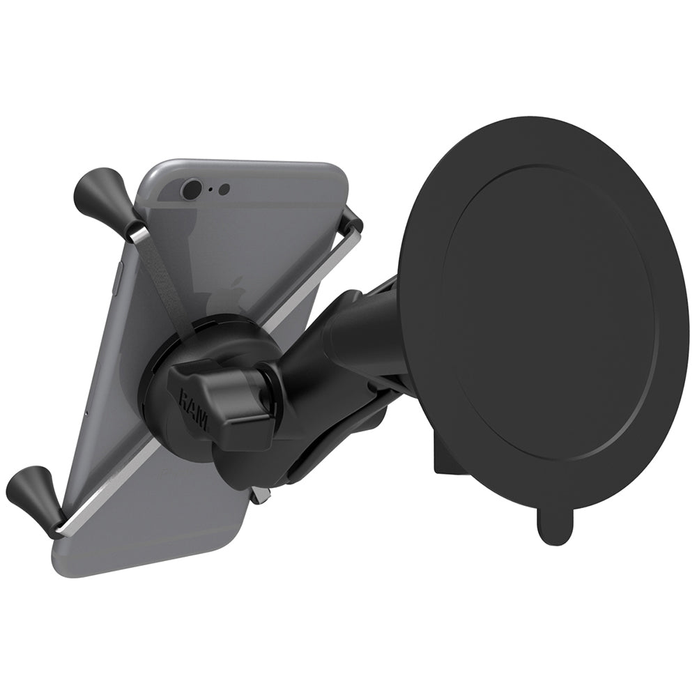 RAM Mount Twist-Lock Suction Cup Mount w/Universal X-Grip Large Phone/Phablet Cradle