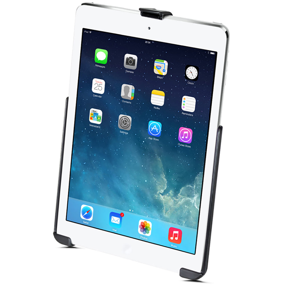 RAM Mount EZ-Rollr Model Specific Cradle w/Round Base Adapter for the iPad 5th Generation, Apple iPad Air 1-2  iPad Pro 9.7