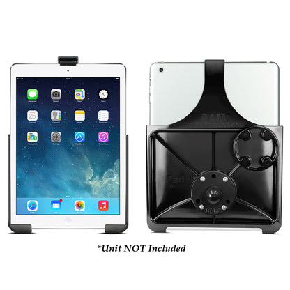 RAM Mount EZ-Rollr Model Specific Cradle w/Round Base Adapter for the iPad 5th Generation, Apple iPad Air 1-2  iPad Pro 9.7