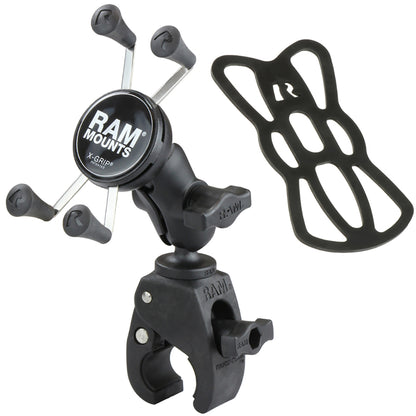 RAM Mount Small Tough-Claw Base w/Short Double Socket Arm and Universal X-Grip Cell/iPhone Cradle