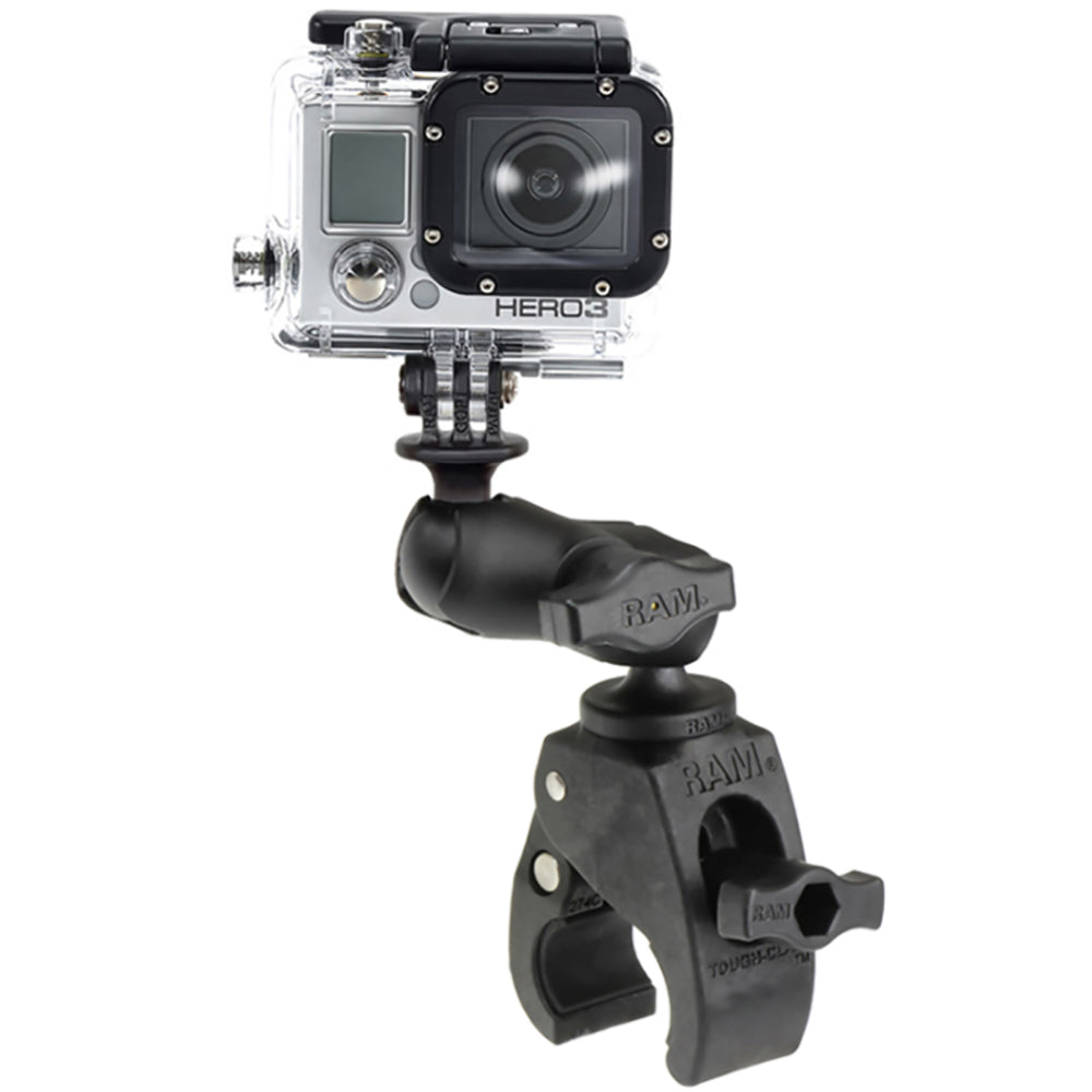 RAM Mount Small Tough-Claw Base w/Short Double Socket Arm  GoPro/Action Camera Mount