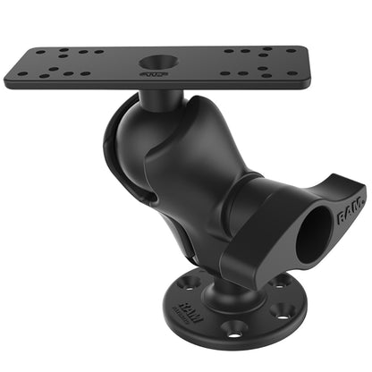 Ram Mount Universal D Size Ball Mount with Short Arm and Hi-Torq Wrench for 9"-12" Fishfinders and Chartplotters