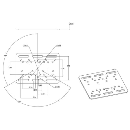 RAM Mount Forklift Overhead Guard Plate