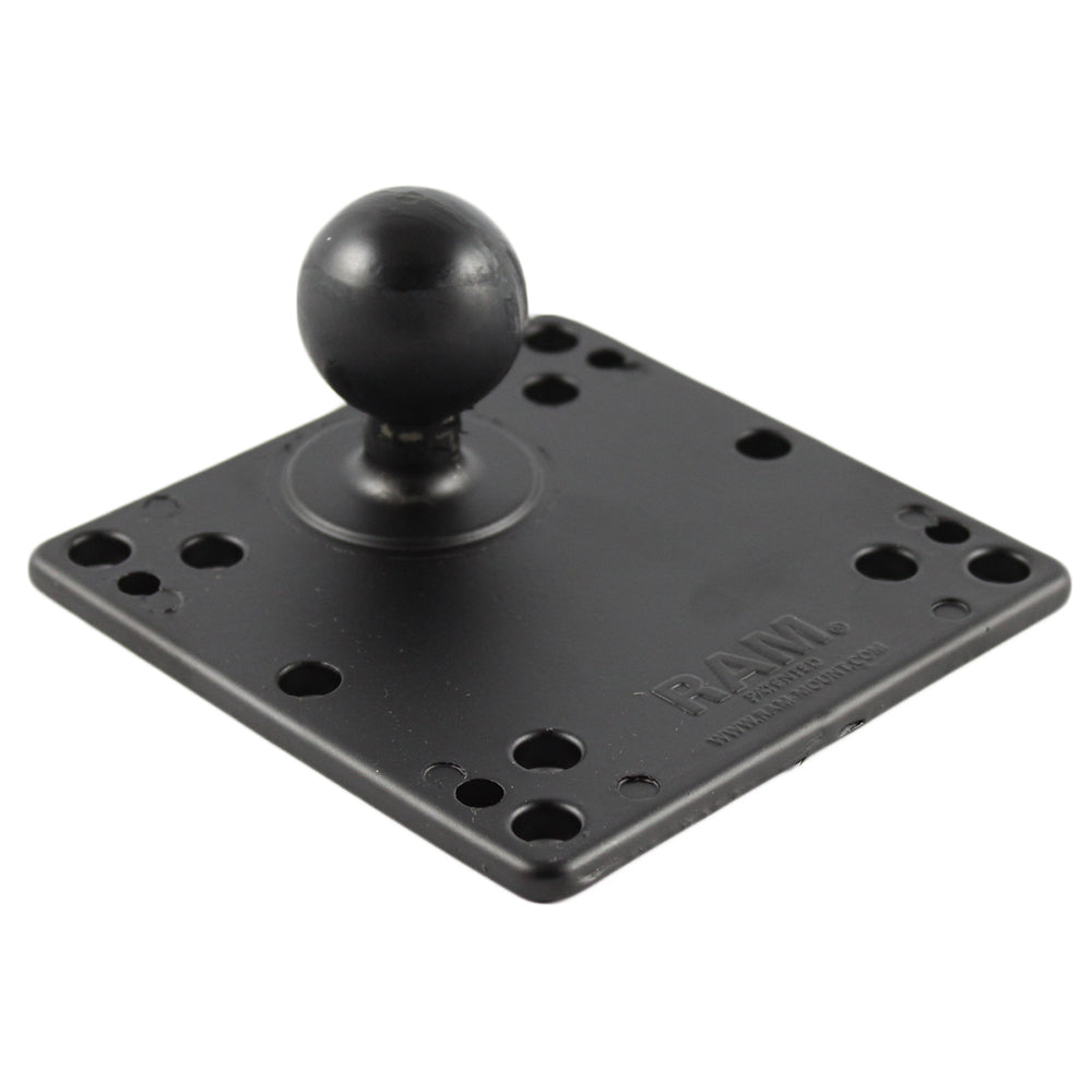 RAM Mount 4.75" Square Base w/VESA (4 x 75mm) (4 x 100mm) Hole Patterns  1.5" Ball