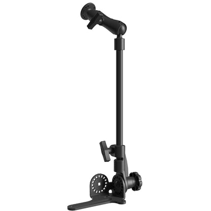 RAM Mount Universal No-Drill RAM POD HDVehicle Mount w/Double Socket Arm  2.5" Round Base AMPs Hole Pattern