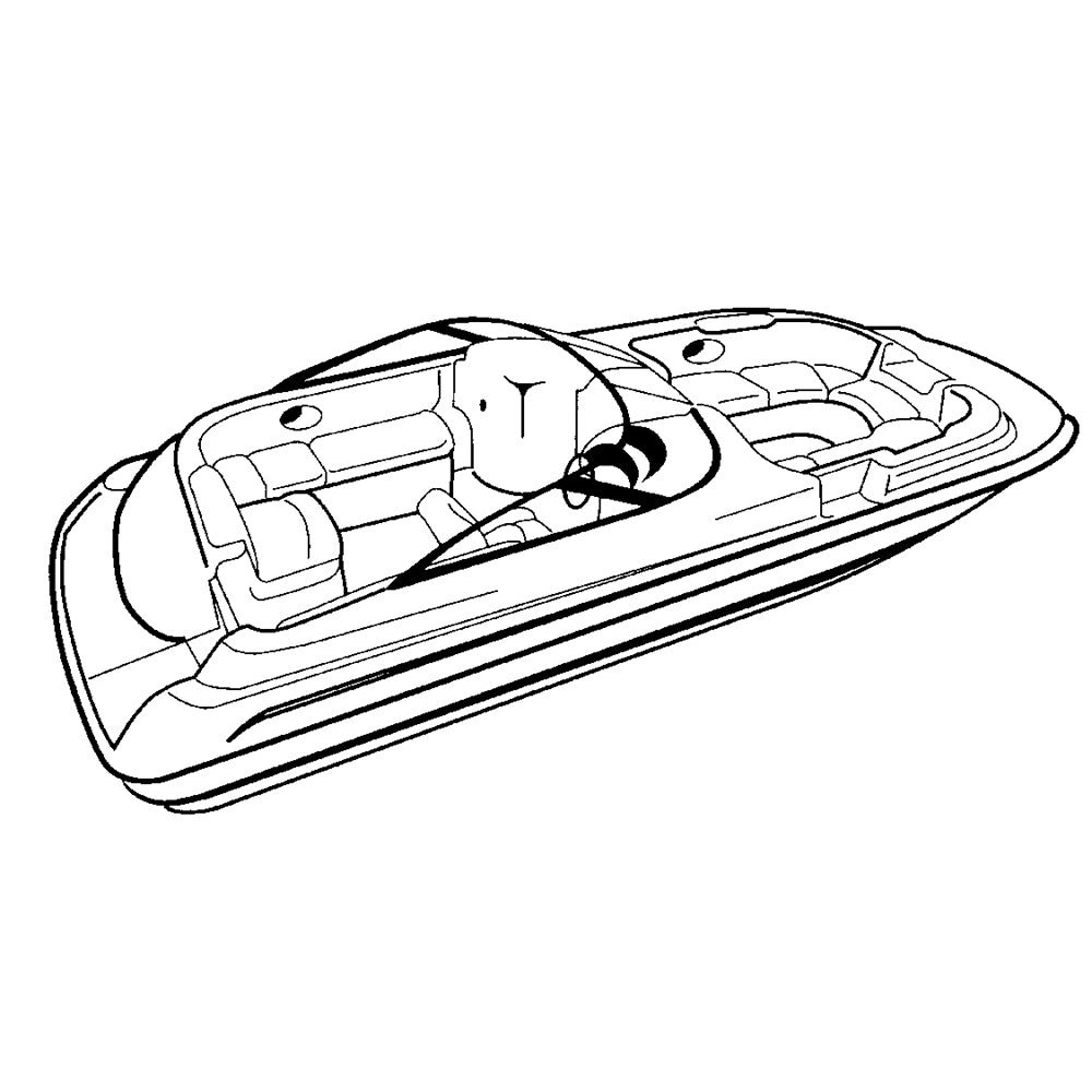 Carver Performance Poly-Guard Styled-to-Fit Boat Cover f/20.5 Sterndrive Deck Boats w/Walk-Thru Windshield - Grey