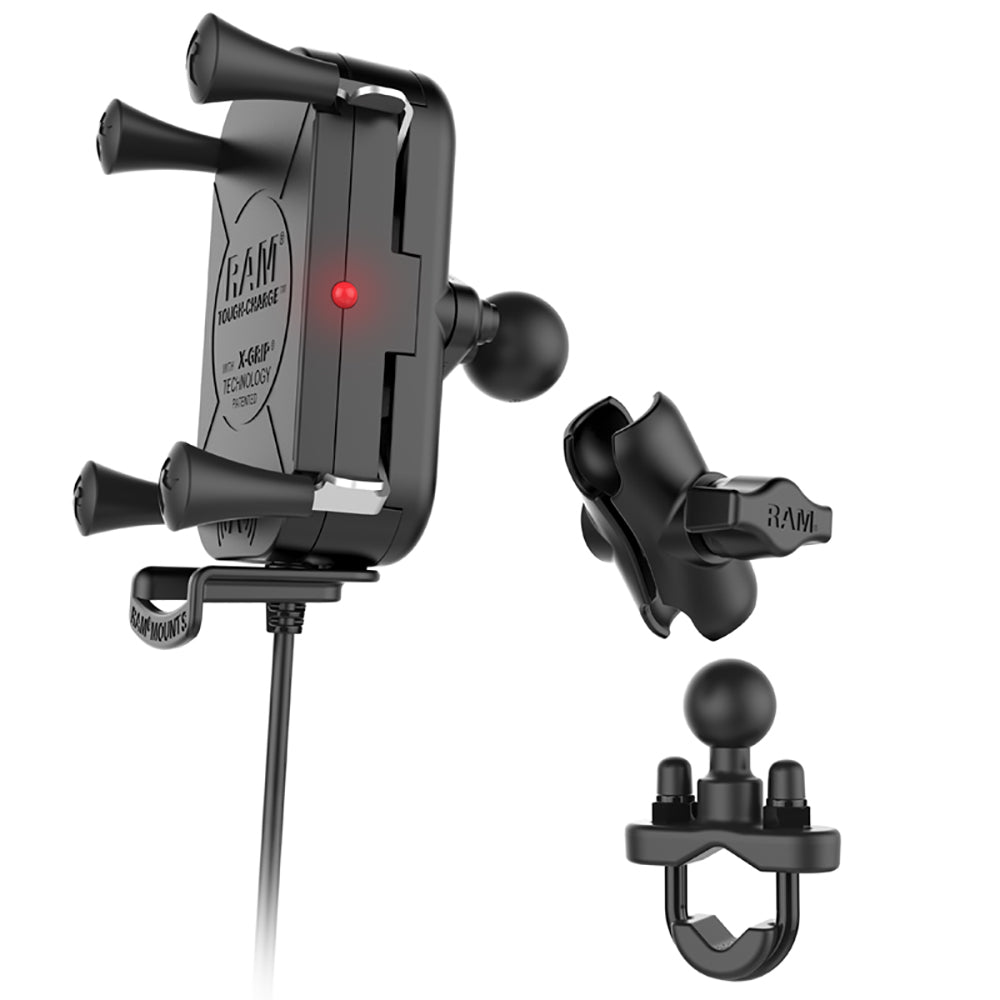 RAM Mount Tough-Charge Waterproof Wireless Charging Motorcycle Mount