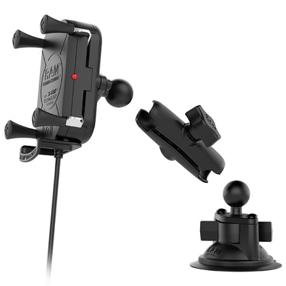 RAM Mount Tough-Charge Waterproof Wireless Charging Suction Cup Mount