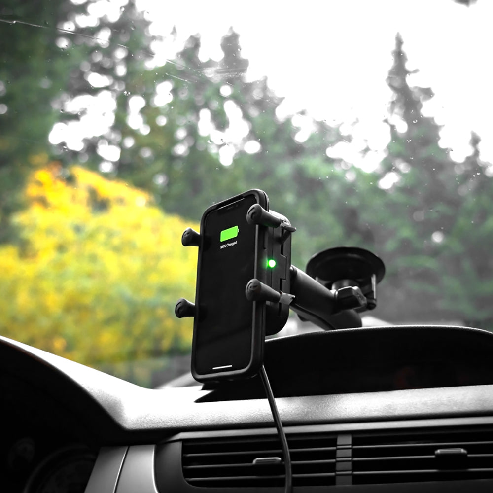 RAM Mount Tough-Charge Waterproof Wireless Charging Suction Cup Mount