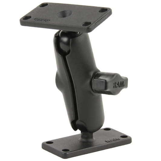 RAM Mount Double Ball Mount w/Two 1.5" x 3" Plates