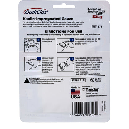 QuikClot Advanced Clotting Gauze - 3" x 4