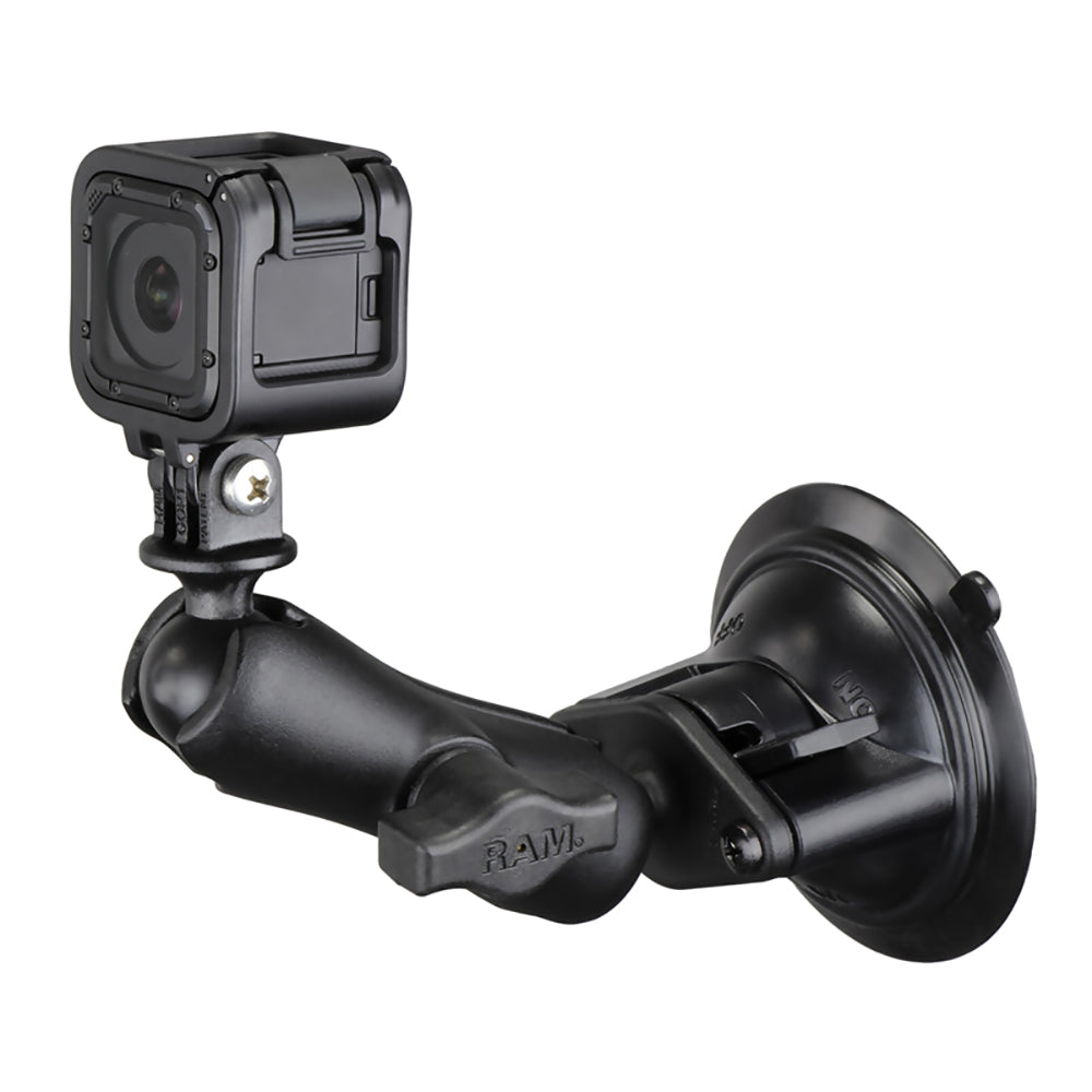 RAM Mount RAM Twist-Lock Suction Cup Mount w/Universal Action Camera Adapter