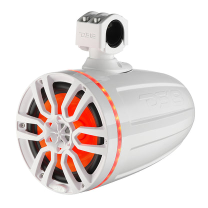 DS18 X Series HYDRO 8" Wakeboard Pod Tower Speaker w/RGB LED Light - 375W - White