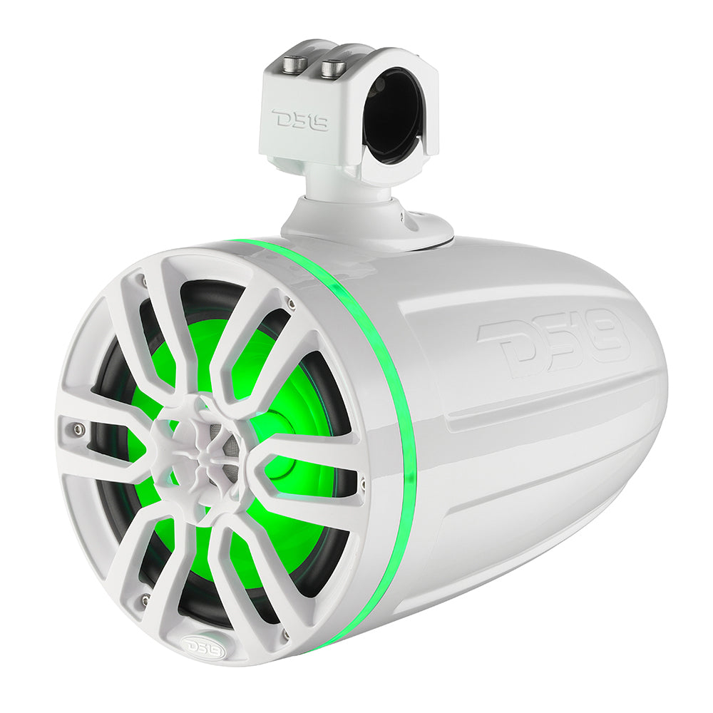 DS18 X Series HYDRO 8" Wakeboard Pod Tower Speaker w/RGB LED Light - 375W - White