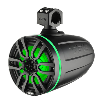 DS18 X Series HYDRO 8" Wakeboard Pod Tower Speaker w/RGB LED Light - 375W - Matte Black