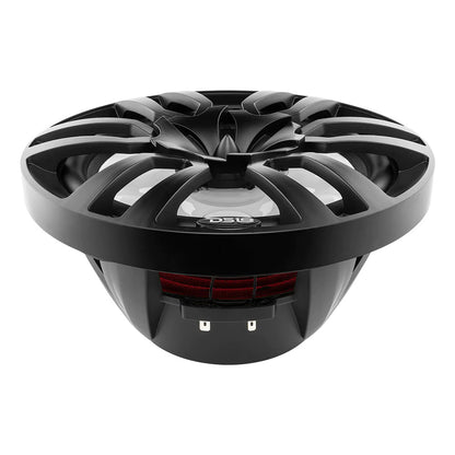 DS18 HYDRO 10" 2-Way Marine Speakers w/Bullet Tweeters  Integrated RGB LED Lights - Black