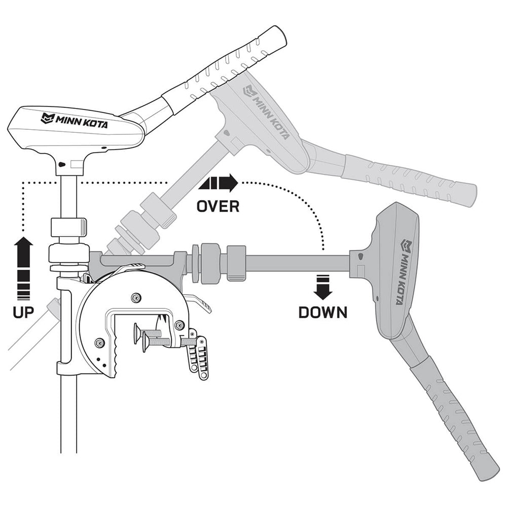 Minn Kota u200bTraxxis 80 Freshwater Trolling Motor - Transom Mount - 24V - 80lb - 42" - Variable Speedu200b