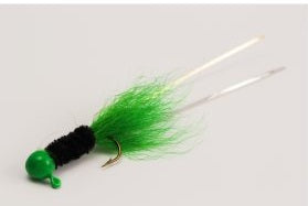 Slater Original Jig 1-32 Green-Black-Green #6 Hook 2pk