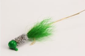 Slater Original Jig 1-32  Green-Silver-Greed #6 Hook 2pk