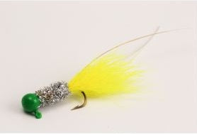 Slater Original Jig 1-16 Green-Sliver Fly-Yellow 12-cd