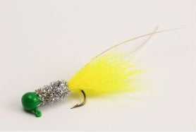 Slater Original Jig 1-32 Green-Sliver Fly-Yellow 12-cd