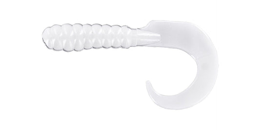 Big Bite Curl Tail Grub 2in 10ct White