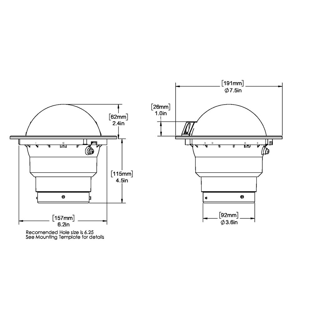 Ritchie SS-5000 SuperSport Compass - Flush Mount - Black