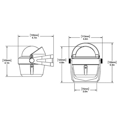 Ritchie B-51 Explorer Compass - Bracket Mount - Black