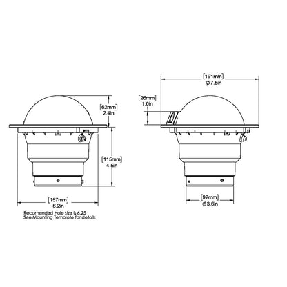 Ritchie SS-5000W SuperSport Compass - Flush Mount - White