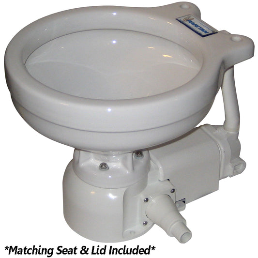 Raritan Sea Era Electric Toilet - Marine Size - Integral Pump - Straight  90 Discharge - 12v