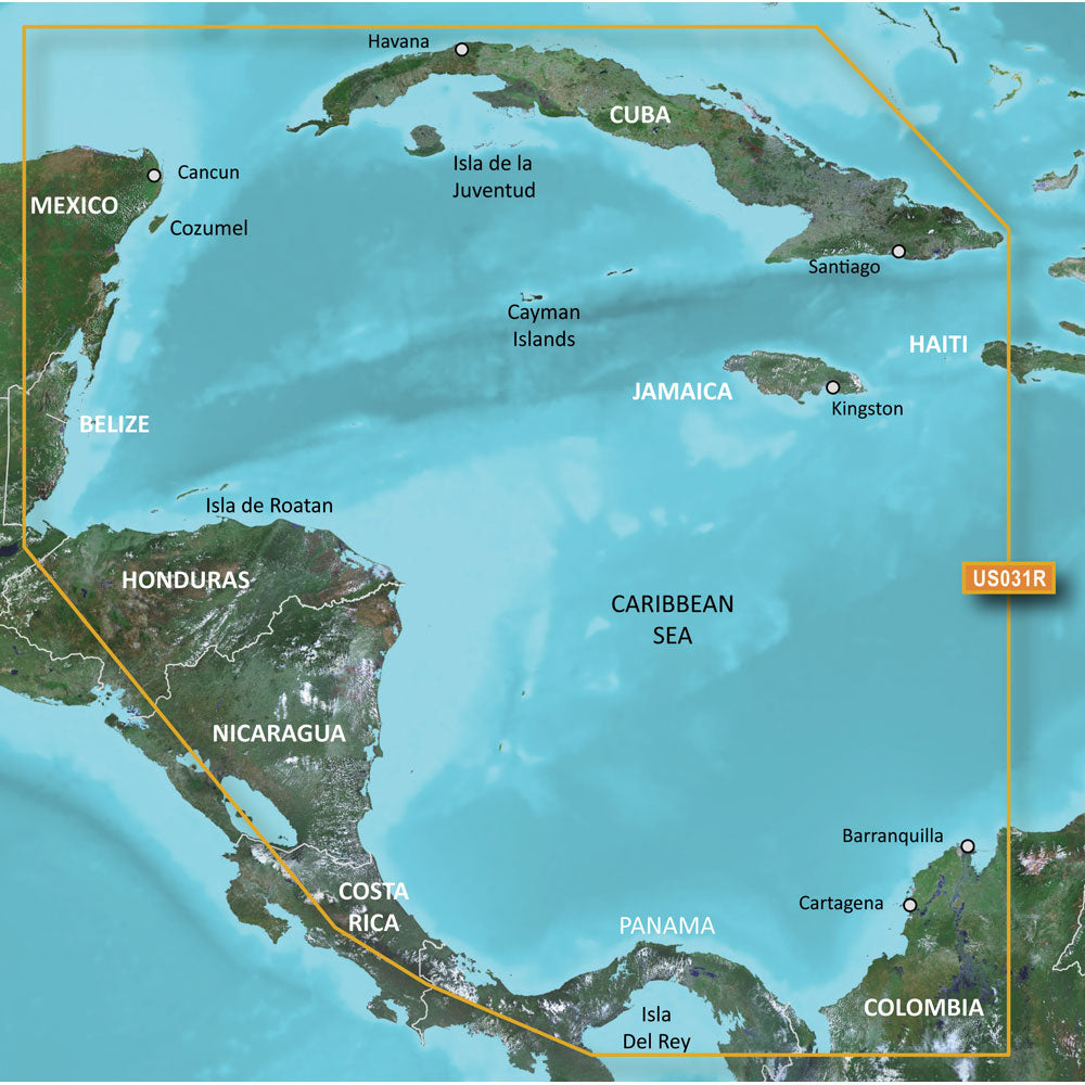 Garmin BlueChart g3 HD - HXUS031R - Southwest Caribbean - microSD/SD